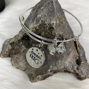 Alex & Ani Silver Tone Dream Big Charm Bracelet